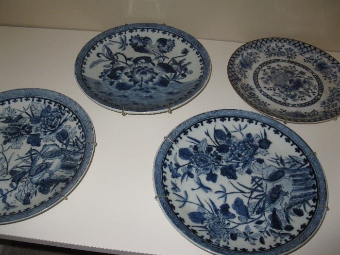 More blue and white plates