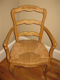 arm chair with rush seat