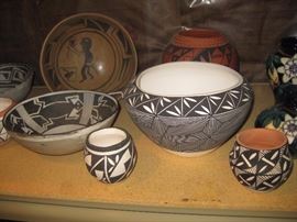 Southwest Pottery (modern) including Acoma, Thornberg replicas, and others.