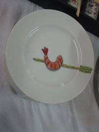 Set of cocktail plates 6 (Crate and Barrell - Nancy Green)