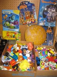 Insane amounts of McDonalds toys, Wallace and Gromit toys, Chicken Run toys, 
