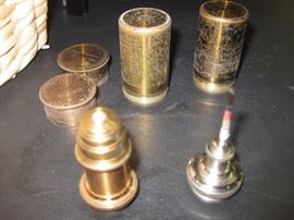 antique brass microscope lens, there are many. This is a diamond lens with brush for engraving on, sold as a pair