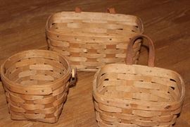 Vintage, signed Longaberger baskets.