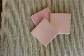 Old time pink glazed tile.