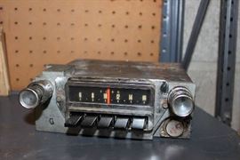 Vintage Mustang car radio.
