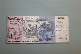 1965 Mustang owner's manual.
