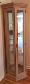 4 Sided Tinted Wood & Glass Display Cabinet.  With lights and 4 glass shelves                           $125.00