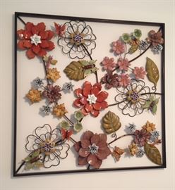 Large wall mounted Metal Flower Collage   $50.00  