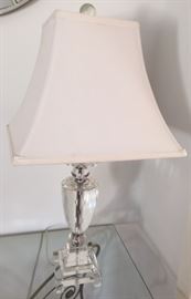 Single Cut Crystal Lamp and Shade 29"tall     $75.00