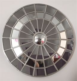 24 1/2" Round Mirrored Wall hanging        $35.00