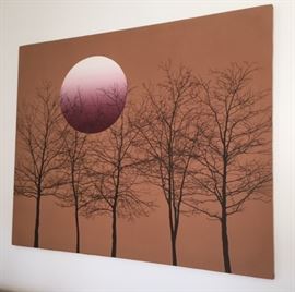 Framed Fabric print large picture                 $50.00