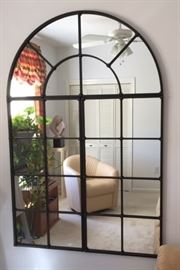 "Window" style Iron Framed over Mirror 6' X 4'. Would also make a great Head Board!               $150.00