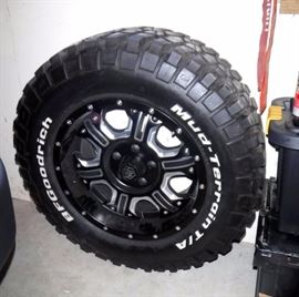 BF Goodrich Mud-Terrain T/A Tires on Mayhem Rims Qty 4, Minimal Use, Size LT305/60R18