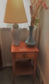 End table, Lamp and Vase