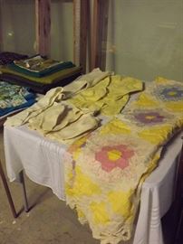 Vintage children's clothes and quilt