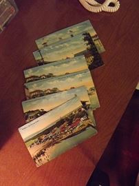 Linen postcards of scenes from Cuba
