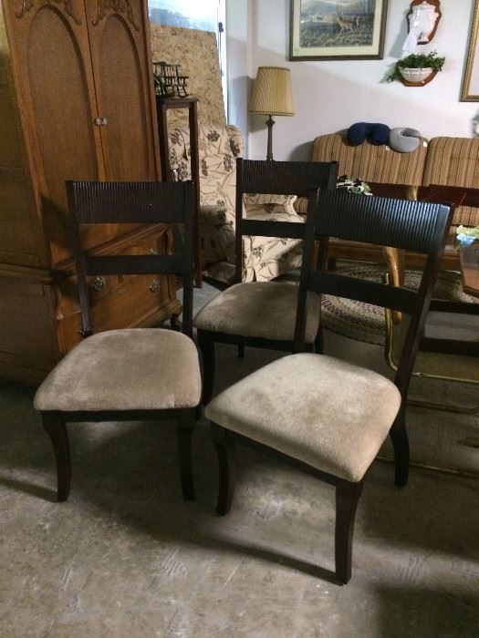 Upholstered dining chairs (set of 4)