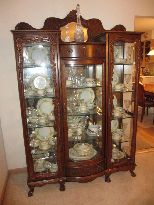elegant vintage display cabinet