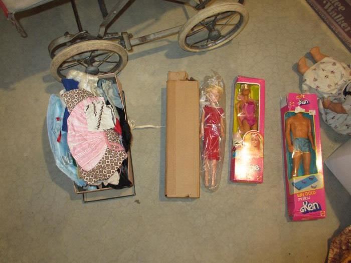 vintage barbie dolls and clothes