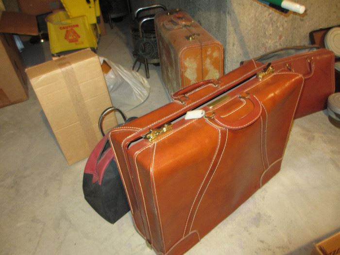 vintage leather luggage