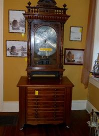 Vintage 2 pc. upright Kalliope music box w/ 30+ metal disks…Family has agreed to lower the price to $10,000 