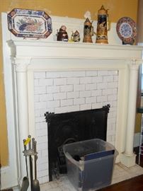 beer steins, fireplace tools, platters, etc.