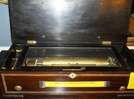 vintage cylinder music box