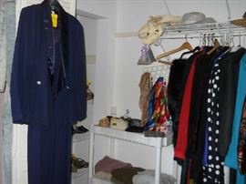 clothing (some vintage and some designer)