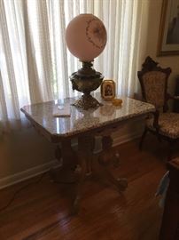 Marble top End table