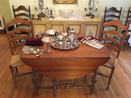 Drop Leaf Table, Chairs: ALL SOLD