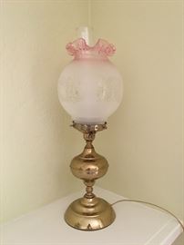 Many Vintage and Antique Brass Globe Lamps