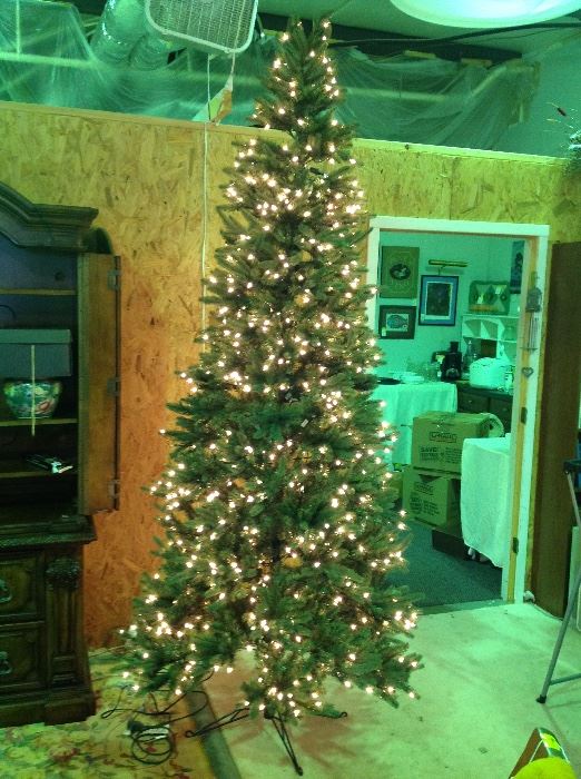 9 Foot Montgomery Spruce Faux Christmas Tree w/ Clear Lights