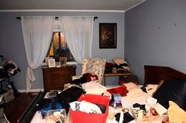  Wing back upholstered chair, miscellaneous.