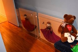  Framed Balinese puppets.