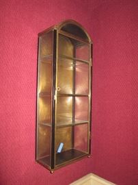 Fantastic brass wall hanging showcases. There are 2 in this sale