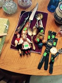 Carving Set, Watches, Swedish Dolls