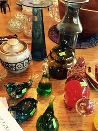 Blenko Glass , Glass Birds Murano Glass