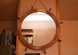 Nautical Wall Mirror (Wood Frame)