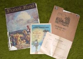 Vintage / Antique Danish Books. Etc.