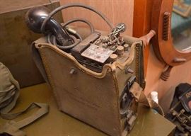 Military Field Phone & Canteen (2 pcs)