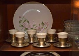 Silverplate Demitasse Cups with Inserts