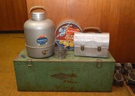 Vintage Metal Cooler, Beverage Container, Lunchbox