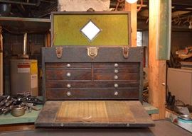 Machinist's Tool Box with Wood Drawers