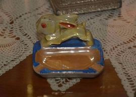 Vintage Lusterware Miniature Ashtrays with Animals (Japan)
