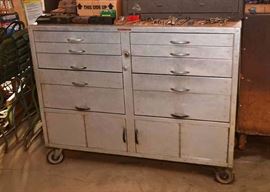 Large Metal Tool Chest on Casters