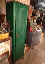 Tall Green Metal Utility Cabinet