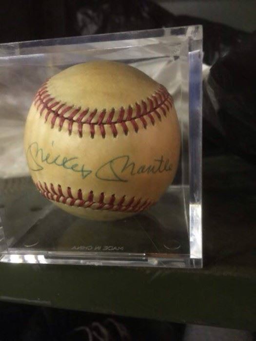 Signed by Mickey Mantle
