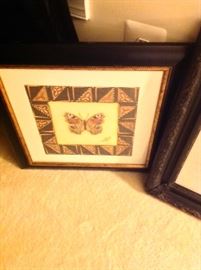 Butterfly Print in Glass Framing