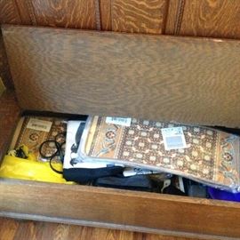 INSIDE BENCH OF HALL TREE