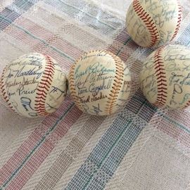 Full team Tigers autographed baseballs. Gathered in Florida at spring training camp by Gramma. Gathered in the 1960's